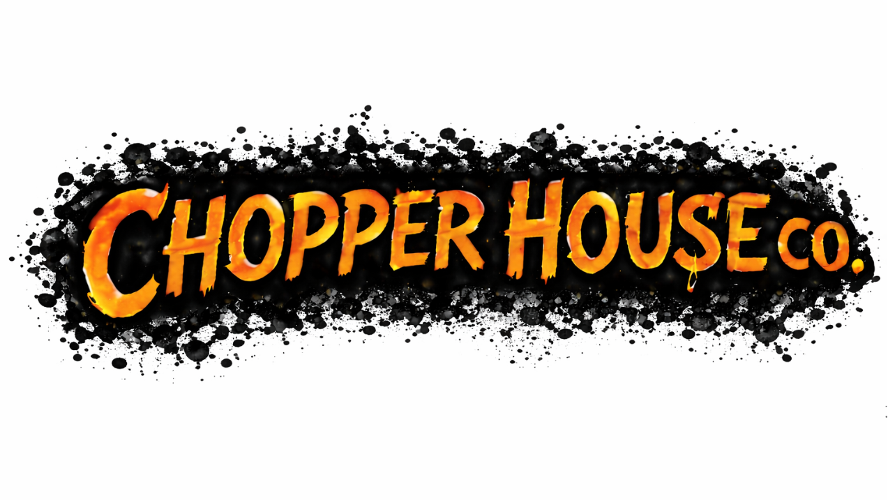 Chopper House Co. logo with black and orange text on a white background